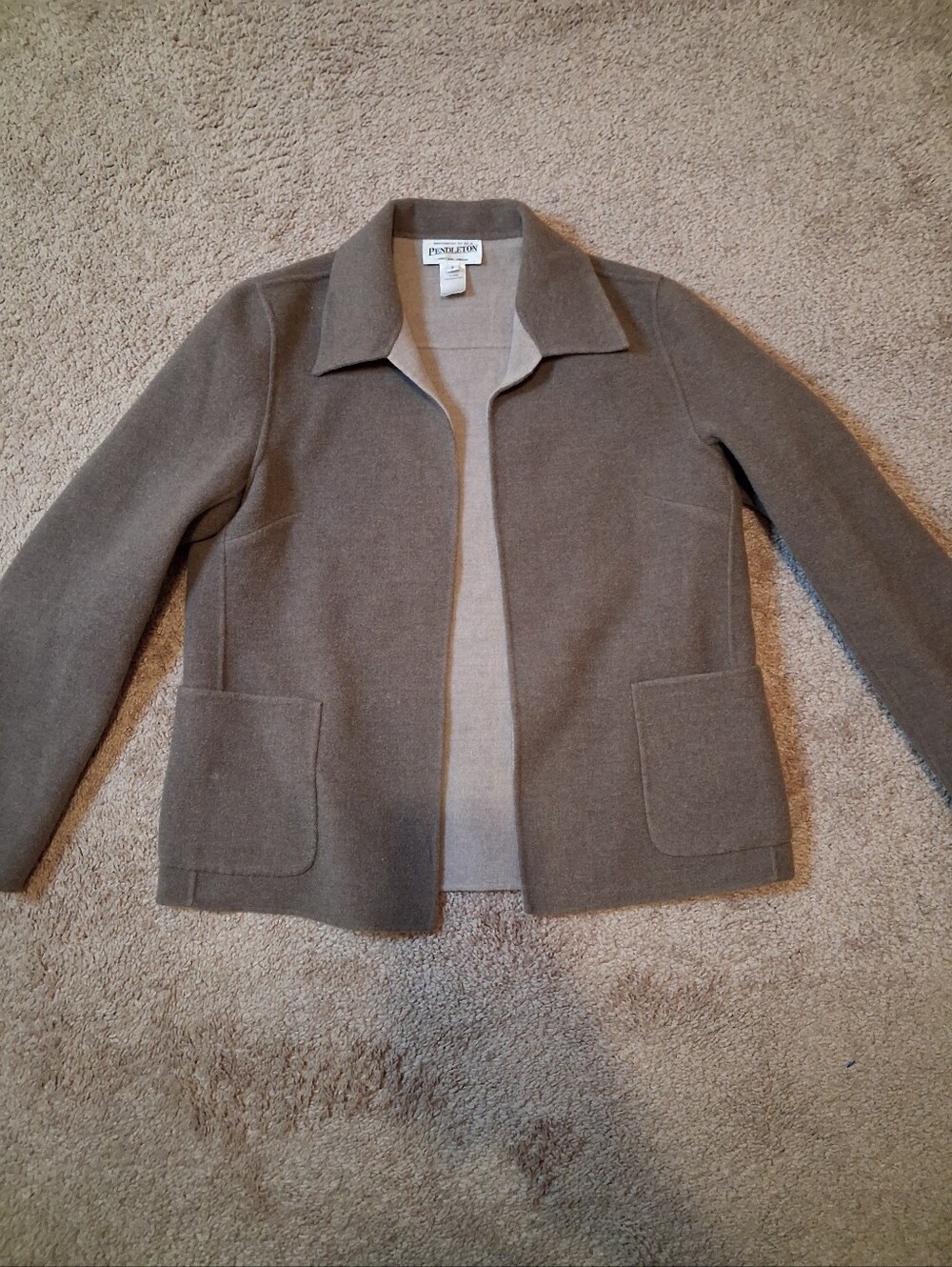 Pendleton Olive Gray Wool Peacoat Jacket